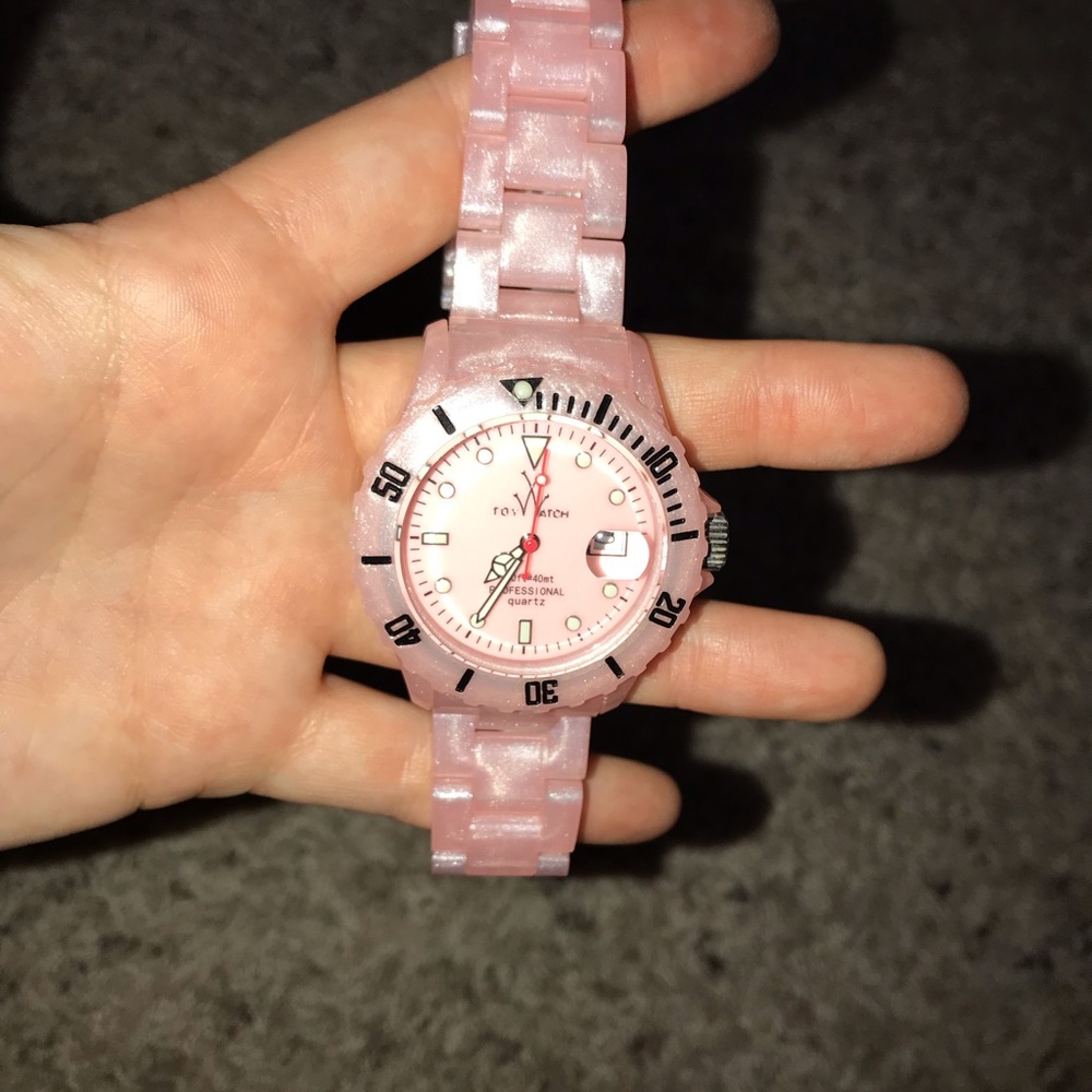 Light pink toy watch